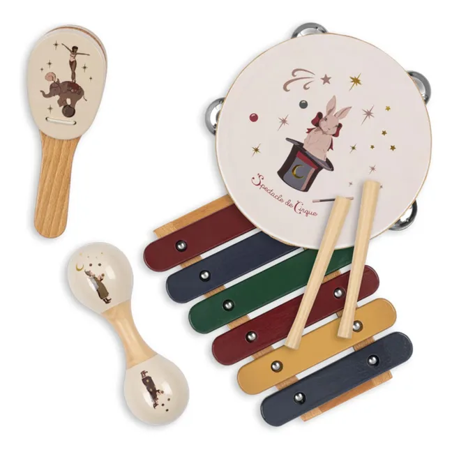 Set d'instruments de musique en bois FSC Circus | Beige