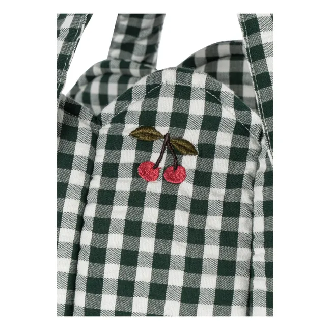 Vichy doll bassinet | Dark green