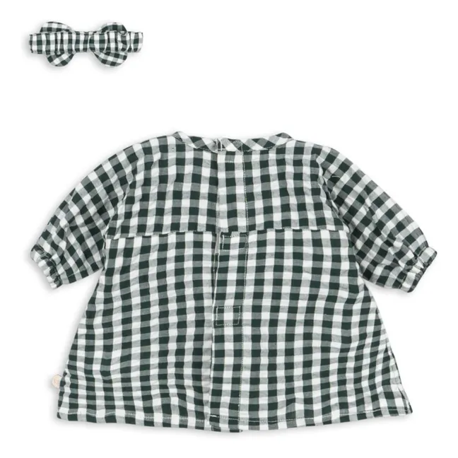 Outfit für Vichy-Puppe | Dunkelgrün