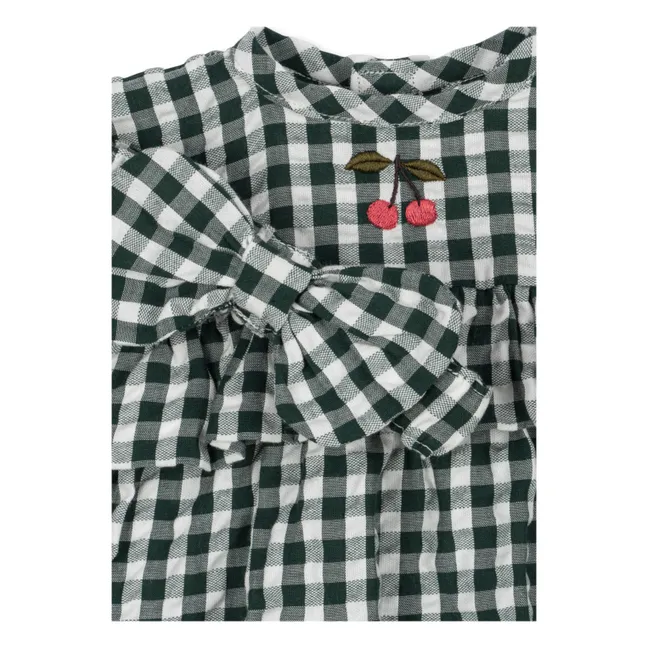 Vichy doll outfit | Dark green