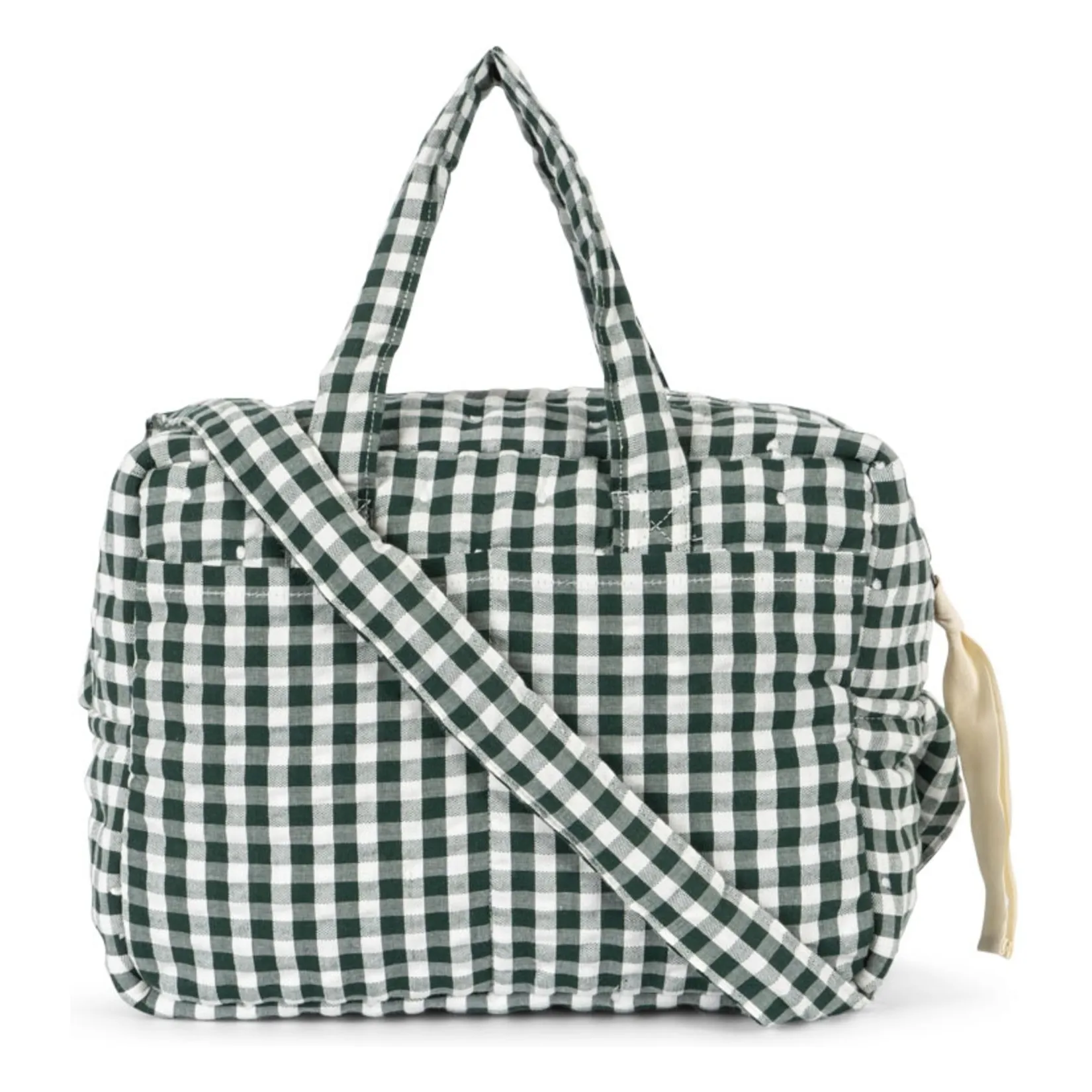 Konges Sløjd Dark Green Vichy Doll Changing Bag