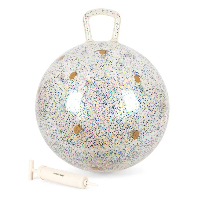 Pelota saltarina de purpurina de limón