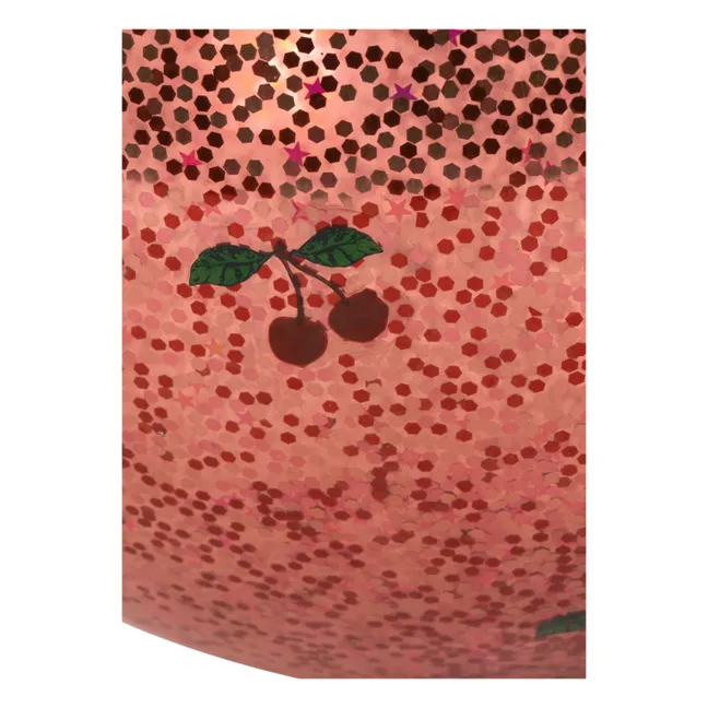 Pelota saltarina de purpurina de cereza