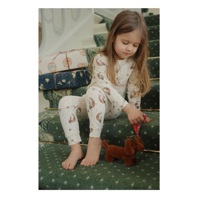 Bassotto in peluche con cuccia | Marrone