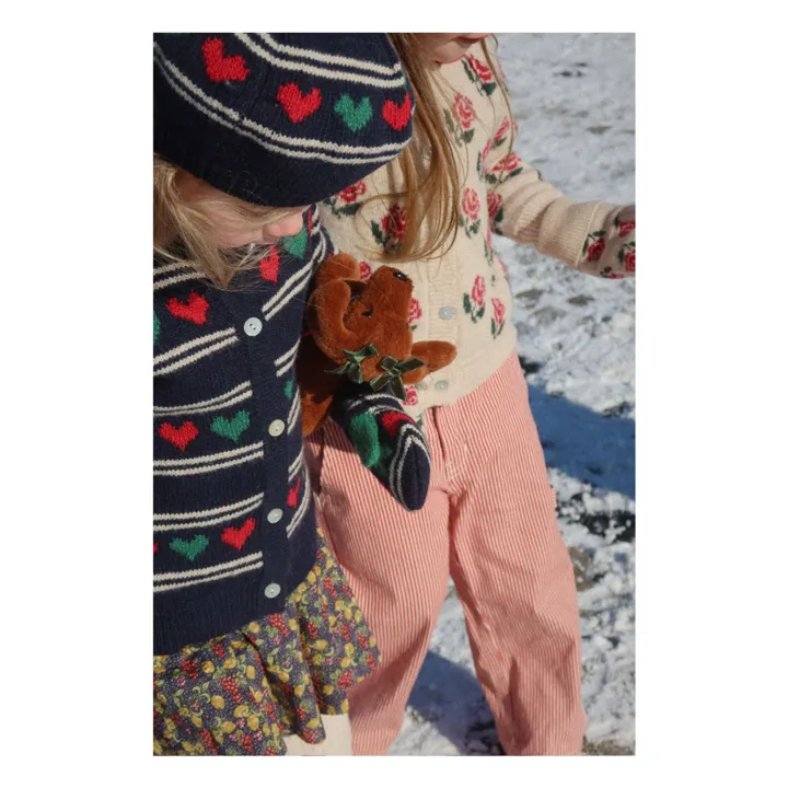 Peluche Teckel avec sa niche | Marron- Image produit n°1