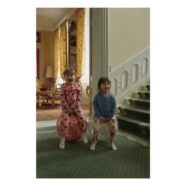 Pelota saltarina de purpurina de cereza