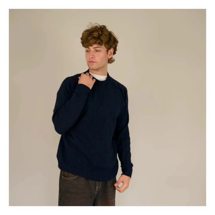 Pull Seamless Laine | Bleu marine- Image produit n°0