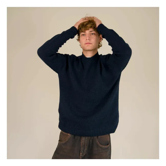 Pull Seamless Laine | Bleu marine