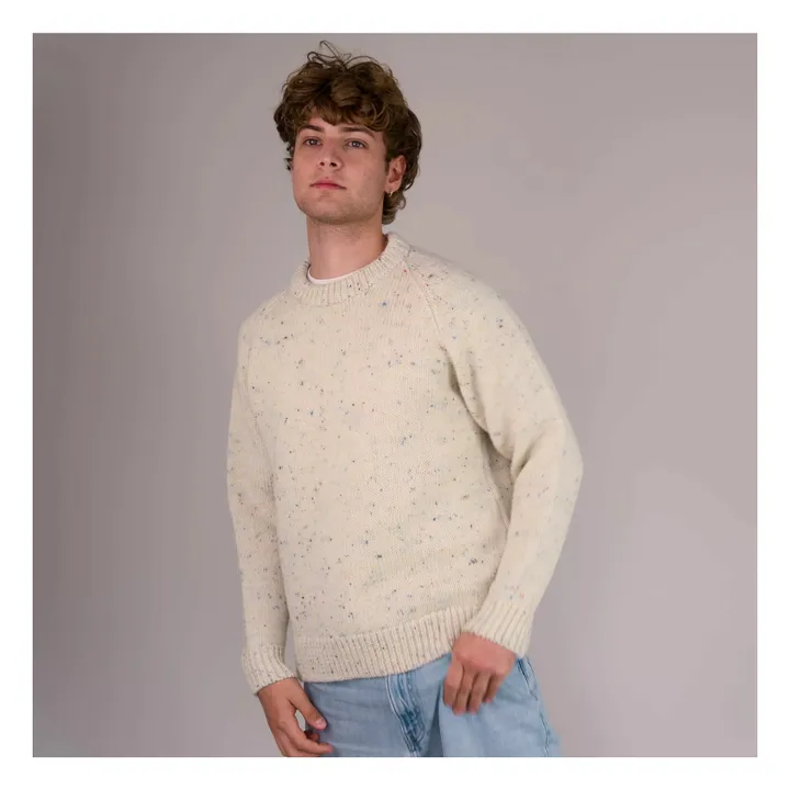 Pull Raglan Chunky Laine | Ecru- Image produit n°1
