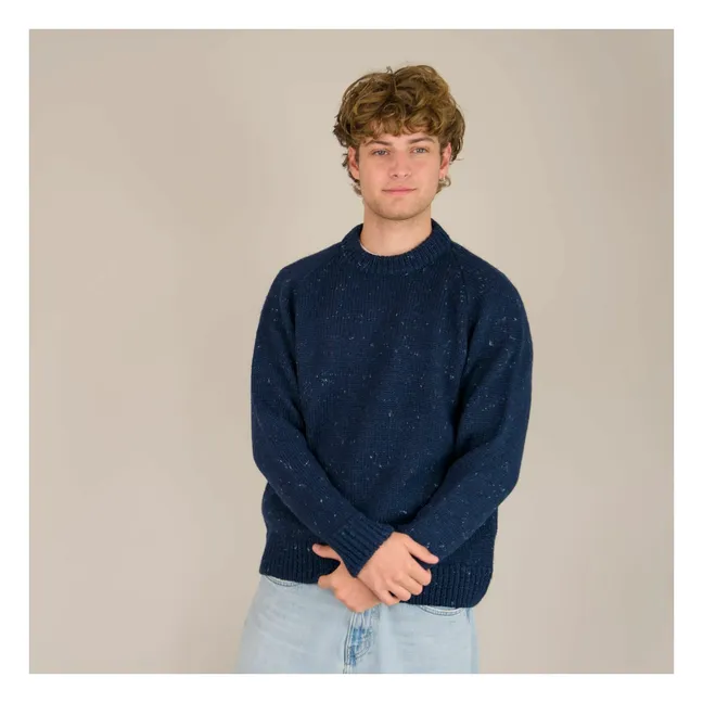 Pull Raglan Chunky Laine | Bleu foncé