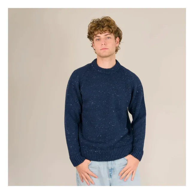Pull Raglan Chunky Laine | Bleu foncé