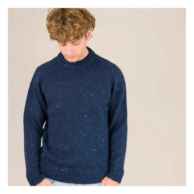 Pull Raglan Chunky Laine | Bleu foncé
