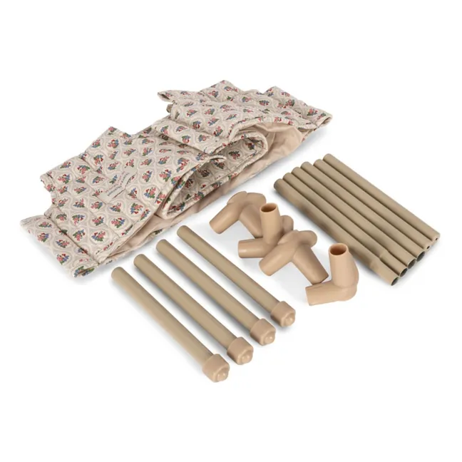 Lit parapluie pour poupée Verona Blues | Blanc