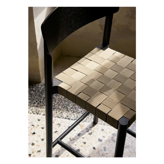 Tabouret de bar sangles naturelles 65 cm Betty TK12 en frêne