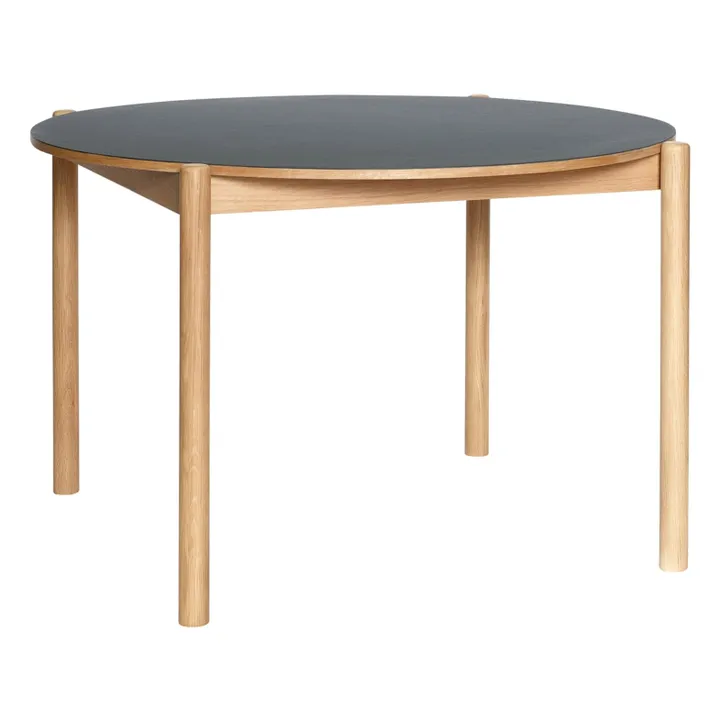 Table à manger ronde Oblique | Noir- Image produit n°0