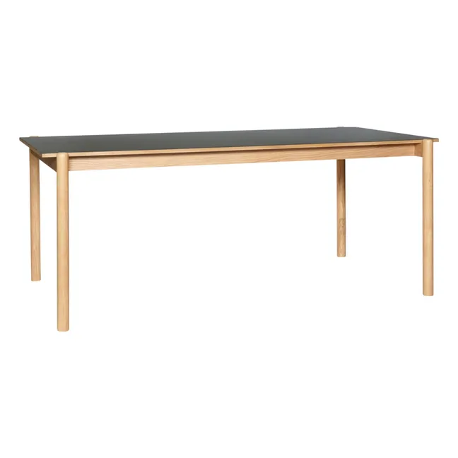 Mesa de comedor oblicua de roble | Negro