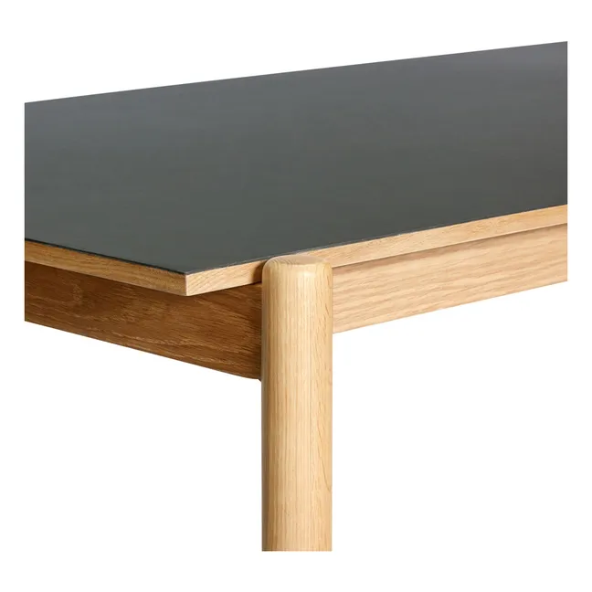 Mesa de comedor oblicua de roble | Negro
