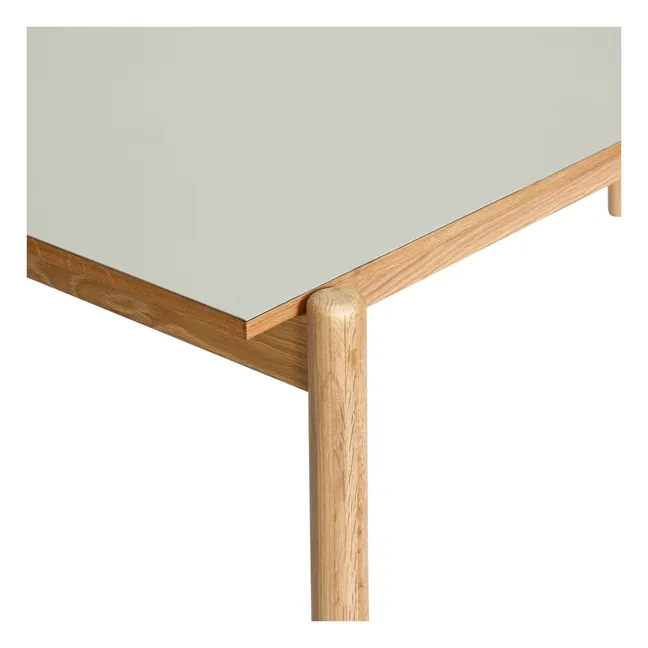 Mesa de comedor oblicua de roble | Gris Claro