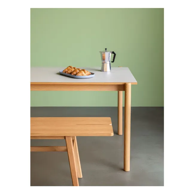 Table à manger en chêne Oblique | Gris clair