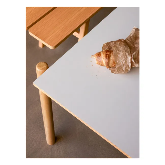 Table à manger en chêne Oblique | Gris clair