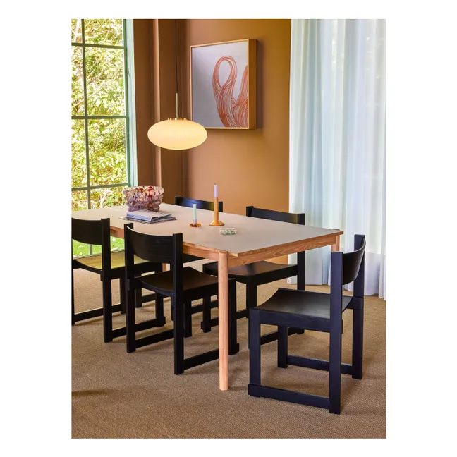 Mesa de comedor oblicua de roble | Gris Claro