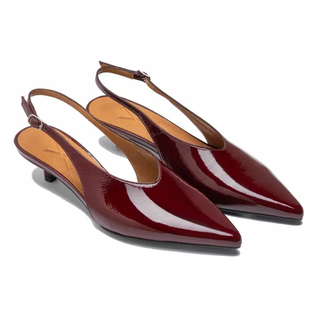 Slingback Heels | Burgundy