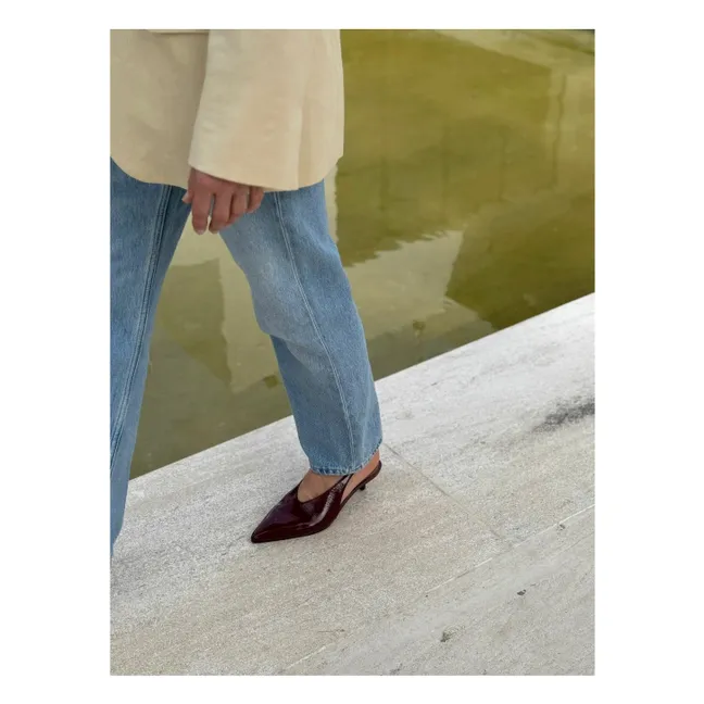 Slingback Heels | Burgundy