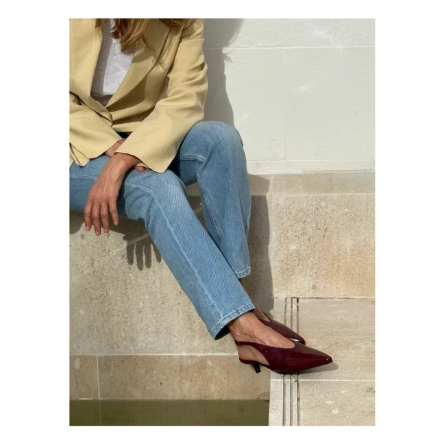 Slingback Heels | Burgundy