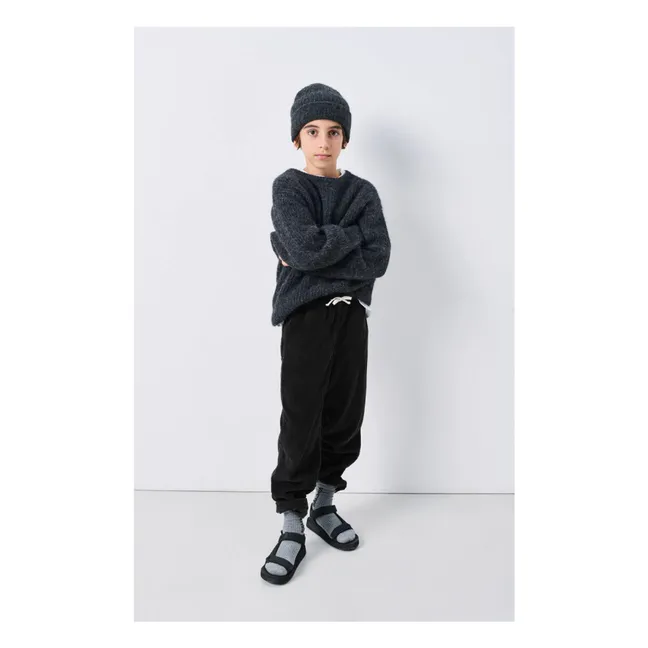 Pantalones de pana de algodón orgánico Padow | Negro