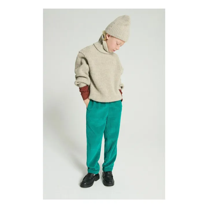 Pantalones de pana de algodón orgánico Padow | Verde- Imagen del producto n°1