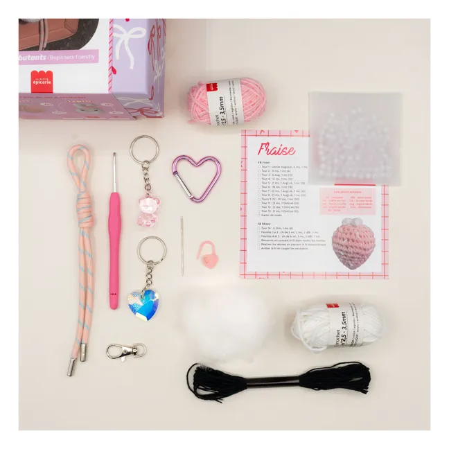 Kit de charms en crochet - Glam Pink