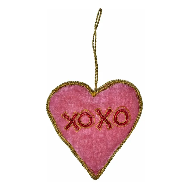 Boule de Noël Cœur Xoxo | Rose