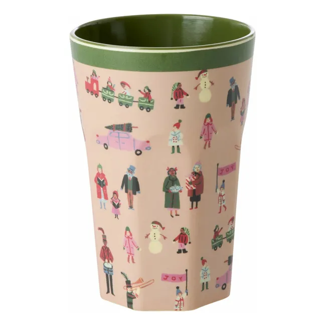 Vaso de melamina festivo | Rosa Pálido