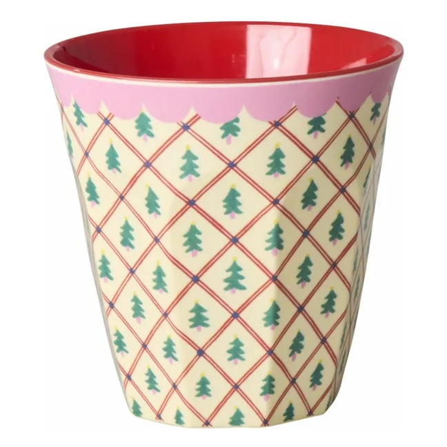 Melamine glass Fir trees | Cream