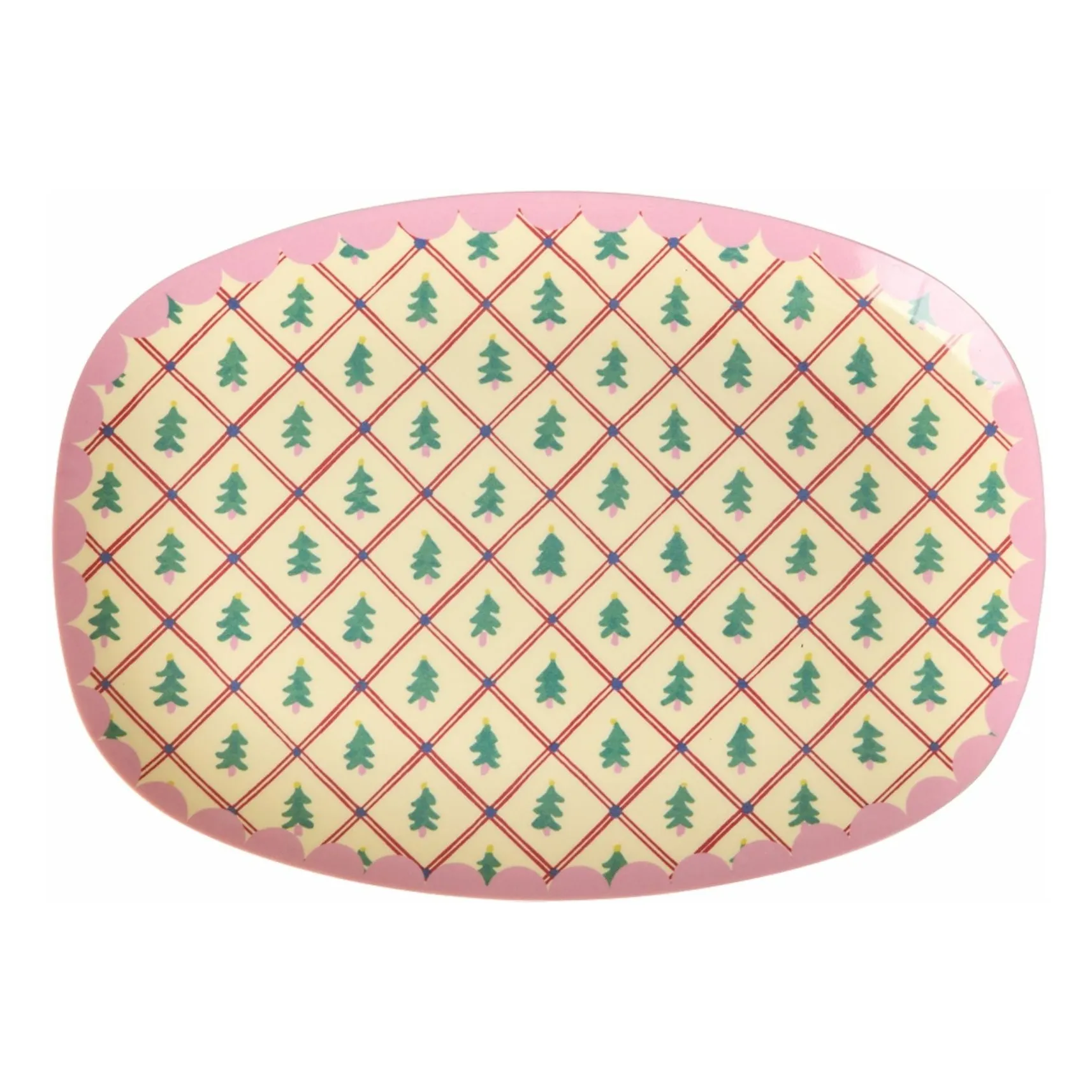 Rice Cream Rectangular Melamine Dish Firs
