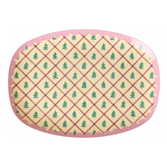 Rectangular melamine dish Firs | Cream