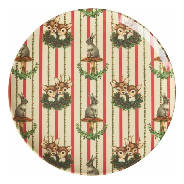 Sweet Forest melamine dessert plate | Cream