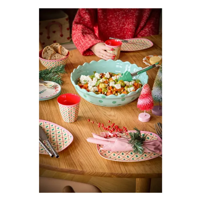Melamine glass Fir trees | Cream