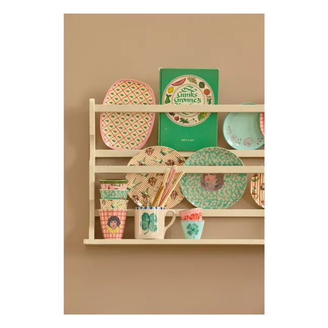 Rectangular melamine dish Firs | Cream