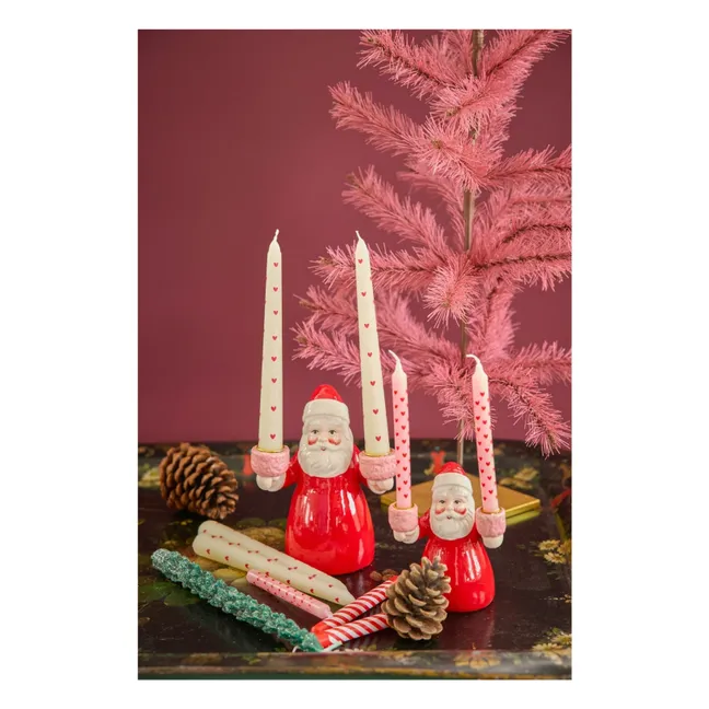 Hearts candles - Set of 2 | Pink