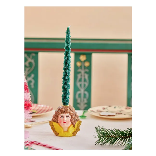 Bougies LED Sapin - Set de 2 | Vert foncé