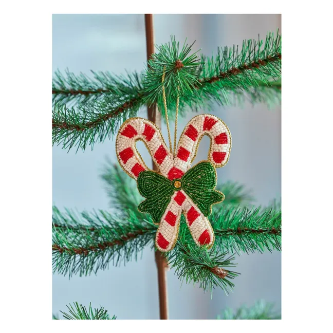 Barley sugar Christmas bauble | Red