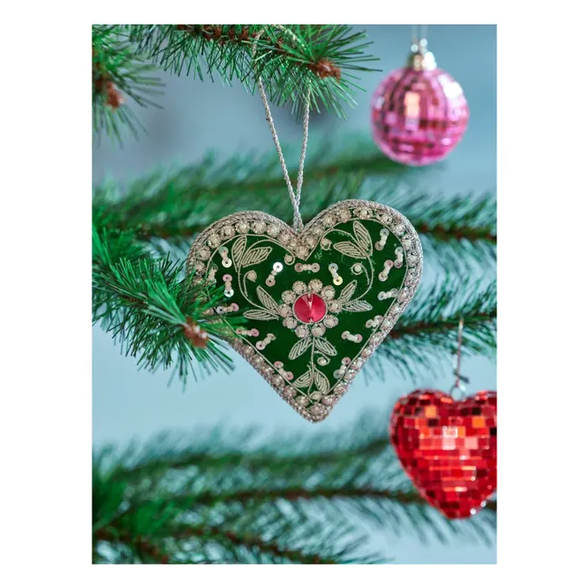 Gingillo di Natale Cuore | Verde scuro