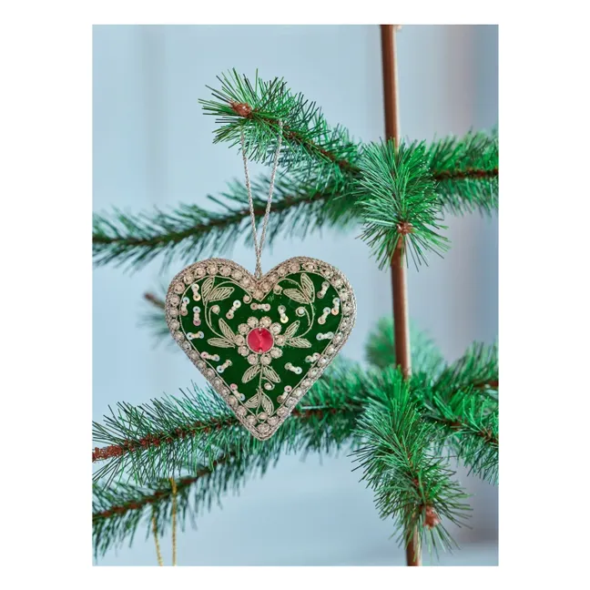 Gingillo di Natale Cuore | Verde scuro