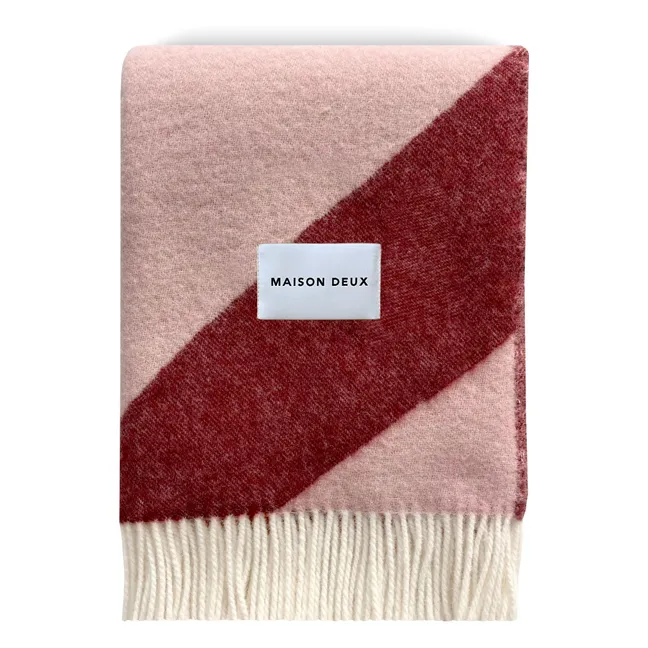 Swirl wool blanket | Burgundy