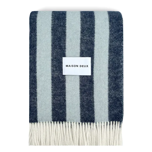 Plaid en laine Candy Wrap | Bleu marine