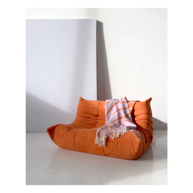 Plaid en laine Lines | 	Lilas