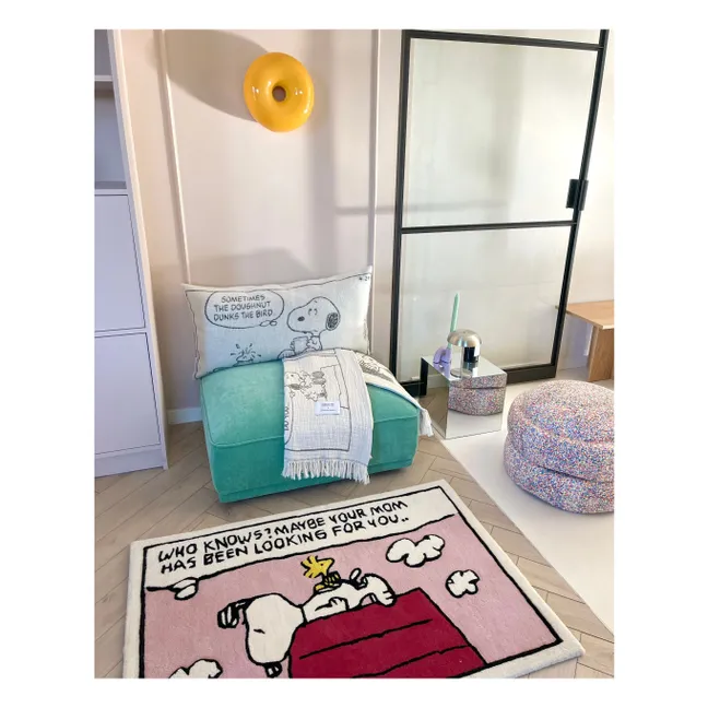 Tappeto a fumetti Peanuts | Rosa