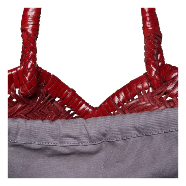 Cabas Crudelia Leder | Dunkelrot