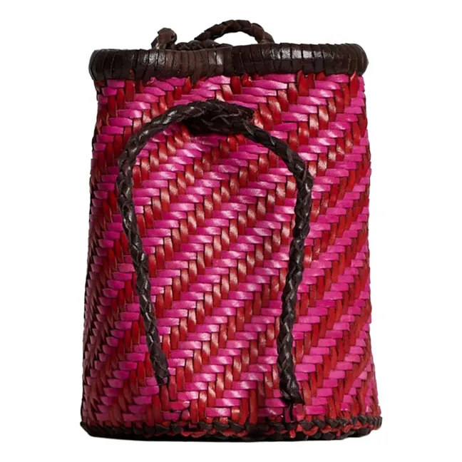 Tasche Frid Gestreift Leder | Magenta